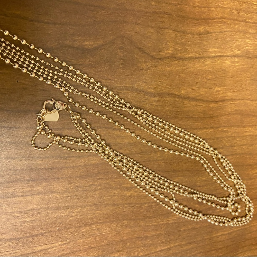 Ralph Lauren Equestrian Bit Stirrup Multi Ball Chain RLL Necklace 36” Inches. - Picture 7 of 8